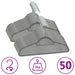 Set de umerașe anti-alunecare, 50 buc., gri, catifea - WALTI WALTI
