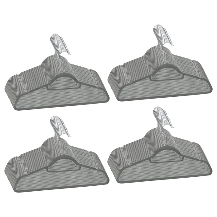 Set de umerașe anti-alunecare, 100 buc., gri, catifea - WALTI WALTI