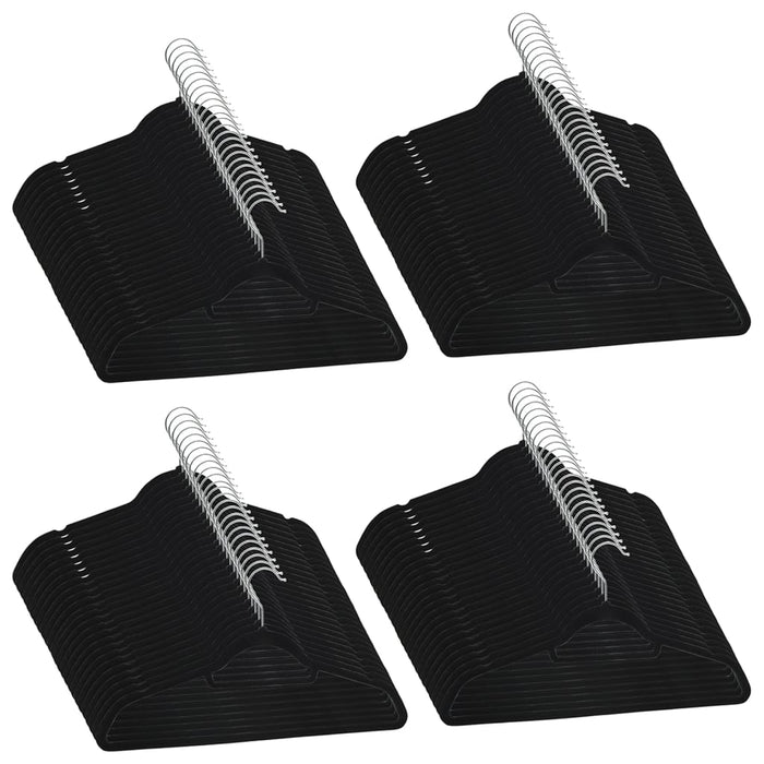 Set de umerașe anti-alunecare, 100 buc., negru, catifea WALTI