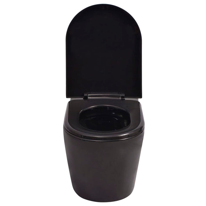 Vas toaletă suspendat cu rezervor încastrat, negru, ceramică - WALTI WALTI