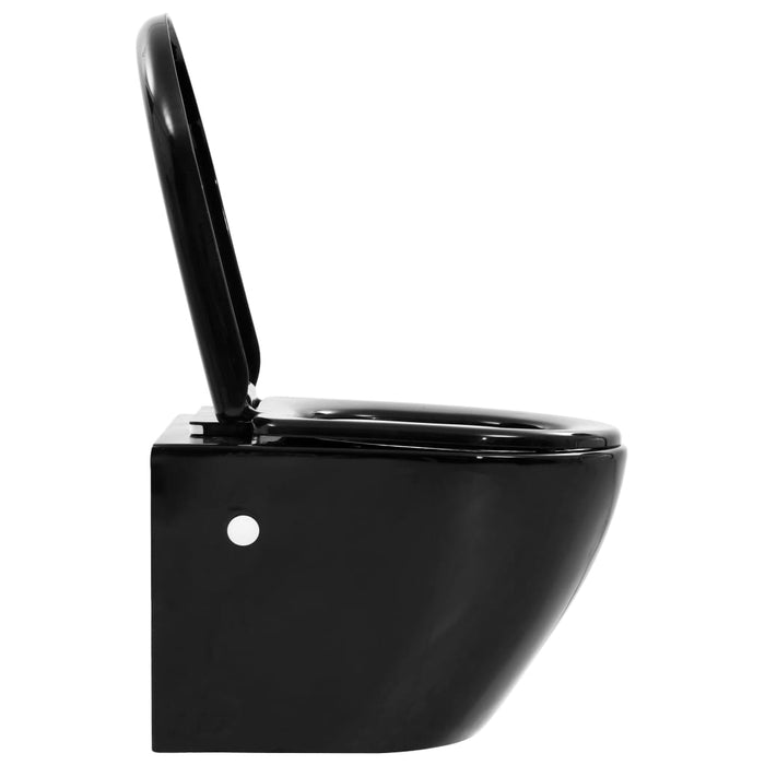 Vas toaletă suspendat cu rezervor încastrat, negru, ceramică - WALTI WALTI