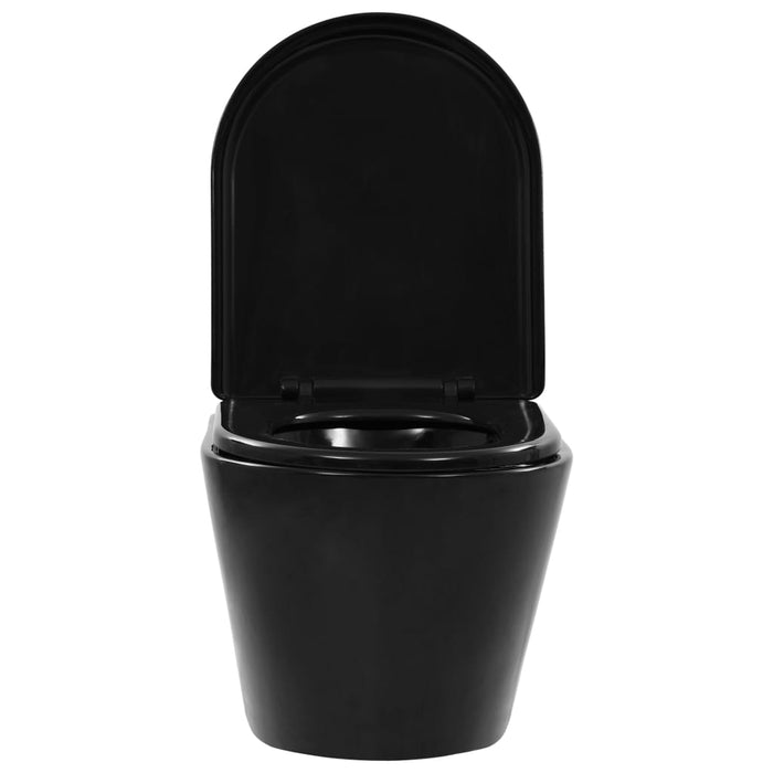 Vas toaletă suspendat cu rezervor încastrat, negru, ceramică - WALTI WALTI