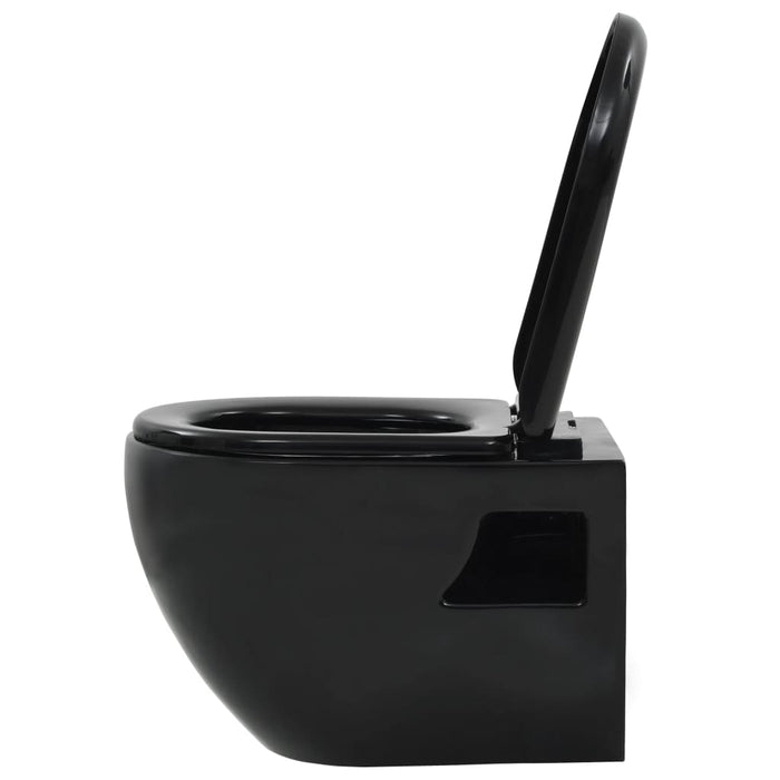 Vas toaletă suspendat cu rezervor încastrat, negru, ceramică - WALTI WALTI