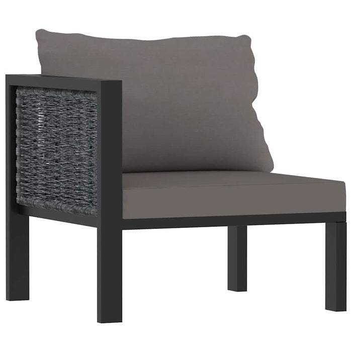 Set mobilier de grădină cu perne, 7 piese, antracit, poliratan WALTI