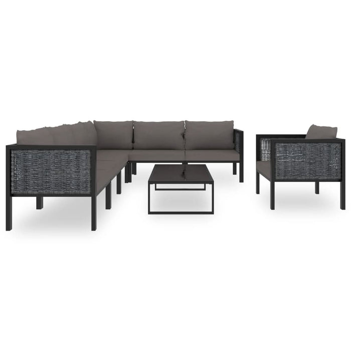 Set mobilier de grădină cu perne, 8 piese, antracit, poliratan - WALTI WALTI