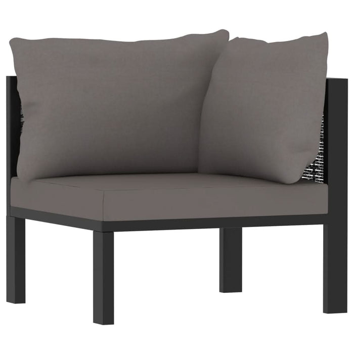 Set mobilier de grădină cu perne, 8 piese, antracit, poliratan - WALTI WALTI