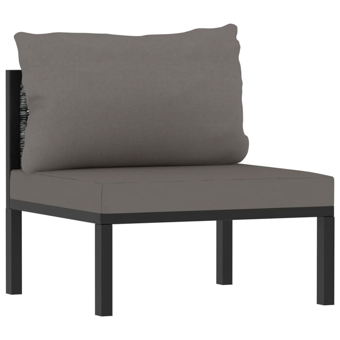 Set mobilier de grădină cu perne, 8 piese, antracit, poliratan - WALTI WALTI