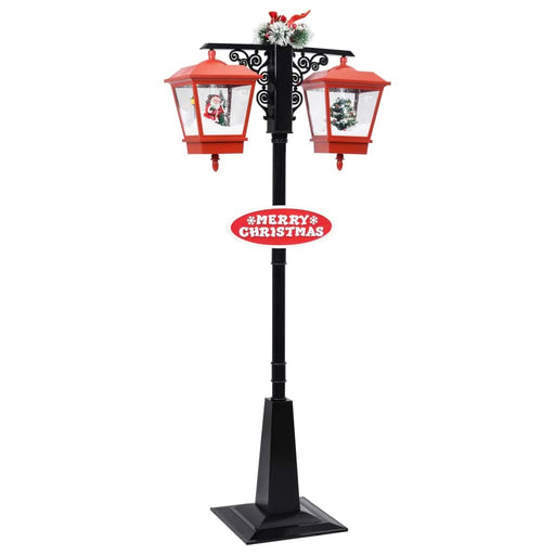 Felinar stradal cu moș Crăciun, negru/roșu, 81x40x188 cm PVC - WALTI WALTI