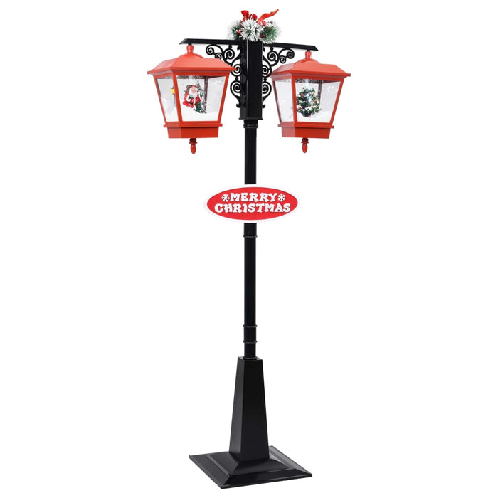 Felinar stradal cu moș Crăciun, negru/roșu, 81x40x188 cm PVC - WALTI WALTI