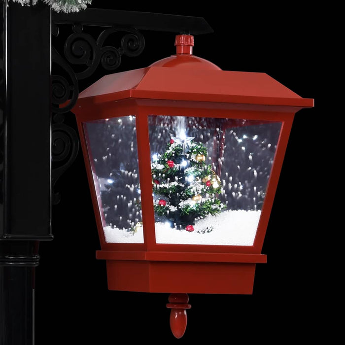 Felinar stradal cu moș Crăciun, negru/roșu, 81x40x188 cm PVC - WALTI WALTI