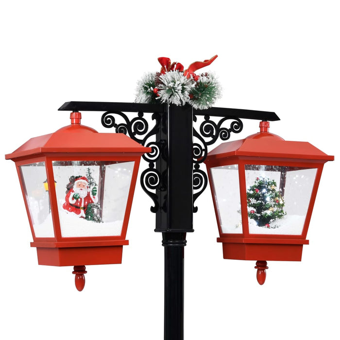 Felinar stradal cu moș Crăciun, negru/roșu, 81x40x188 cm PVC - WALTI WALTI