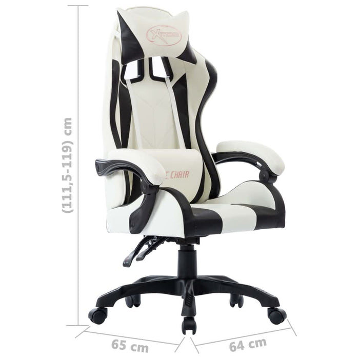 Scaun de racing, negru, piele ecologică - WALTI WALTI