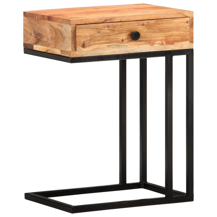 Masă laterală formă U, 45 x 30 x 61 cm, lemn masiv de acacia - WALTI WALTI