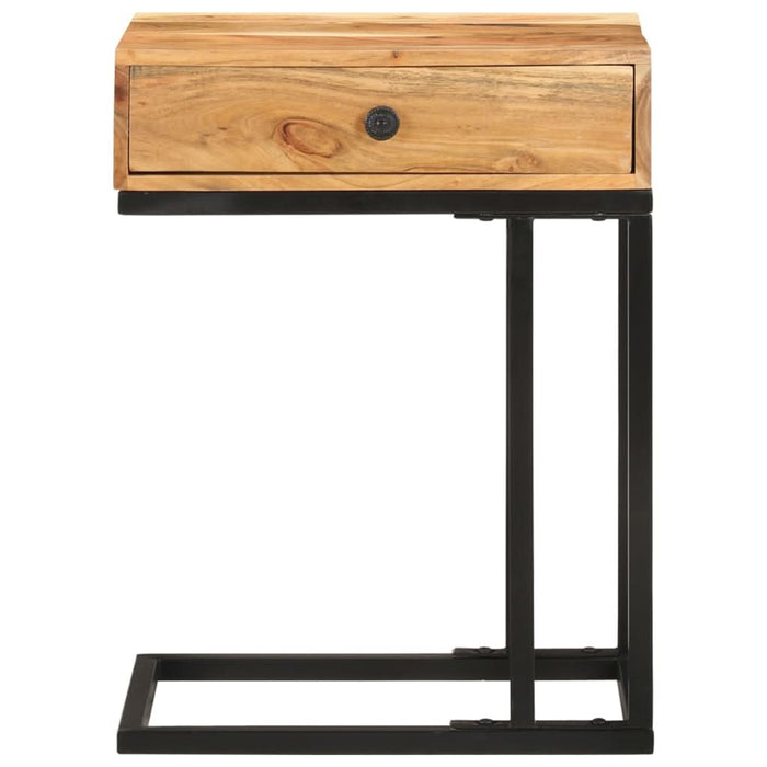 Masă laterală formă U, 45 x 30 x 61 cm, lemn masiv de acacia - WALTI WALTI