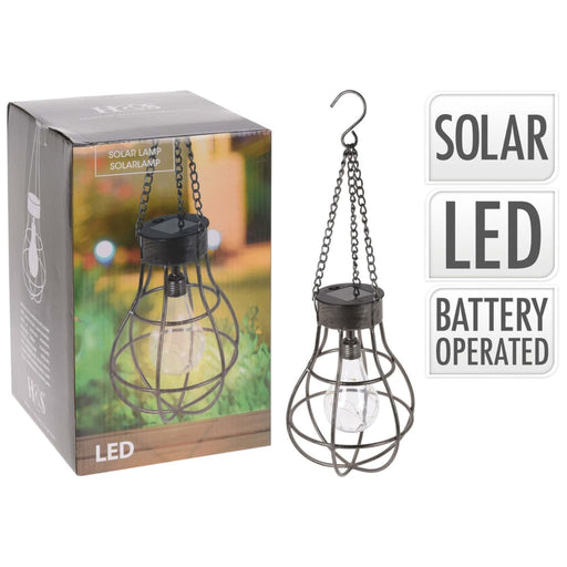 ProGarden Lampă cu bec solar, cu 10 LED-uri, metal - WALTI WALTI