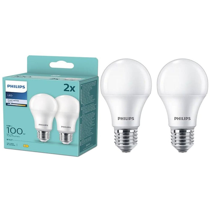 Set 2 becuri LED PHILIPS 8720169191730, E27, 13W, 1521lm, lumina neutra WALTI