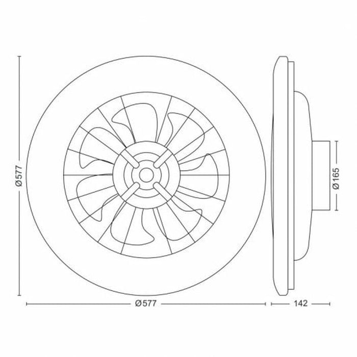 Ventilator de Tavan cu Lumină Philips Alb - WALTI