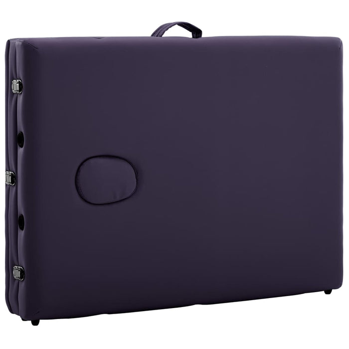 Masă de masaj pliabilă, 3 zone, violet, aluminiu - WALTI WALTI