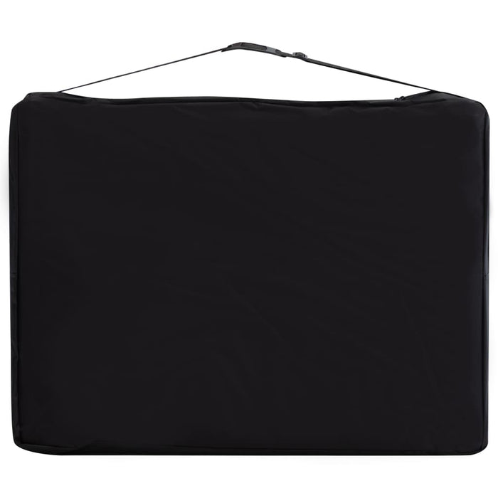 Masă pliabilă de masaj, 4 zone, negru și roz, aluminiu WALTI