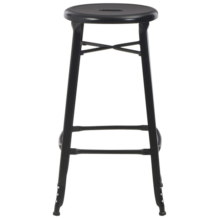 Scaune de bar, 4 buc., negru, plastic WALTI