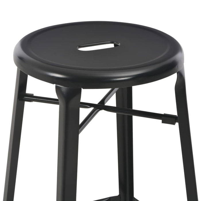 Scaune de bar, 4 buc., negru, plastic WALTI