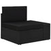 Set mobilier de grădină, 7 piese, negru, poliratan - WALTI WALTI