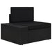 Set mobilier de grădină, 7 piese, negru, poliratan - WALTI WALTI