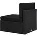 Set mobilier de grădină, 4 piese, negru, poliratan - WALTI WALTI