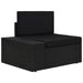 Set mobilier de grădină, 4 piese, negru, poliratan - WALTI WALTI