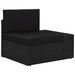 Set mobilier de grădină, 4 piese, negru, poliratan - WALTI WALTI