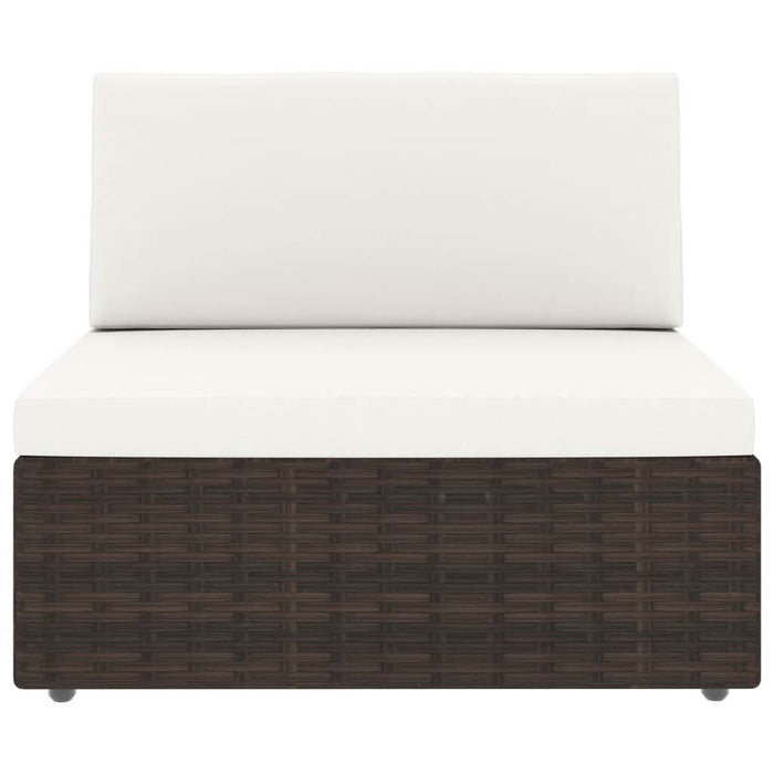 Set mobilier de grădină, 4 piese, maro, poliratan - WALTI WALTI