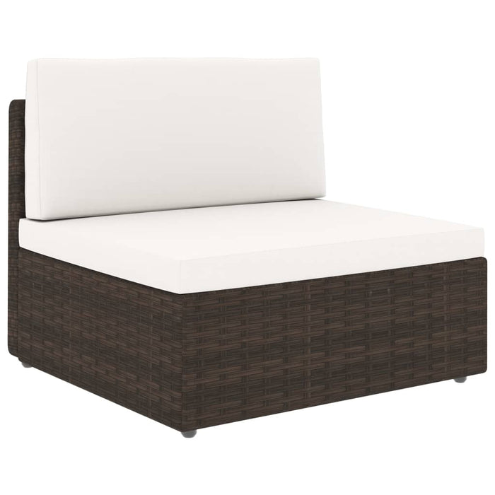 Set mobilier de grădină, 4 piese, maro, poliratan WALTI