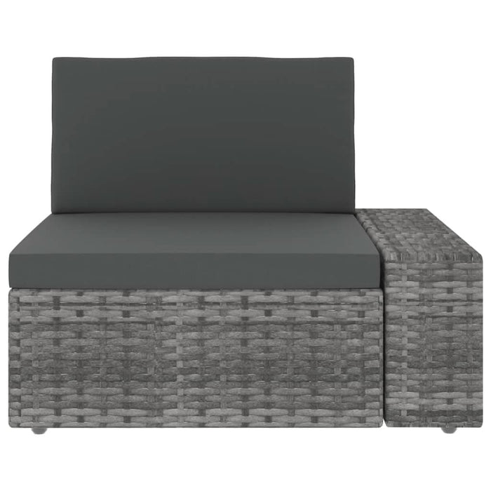 Set mobilier de grădină, 6 piese, gri, poliratan - WALTI WALTI