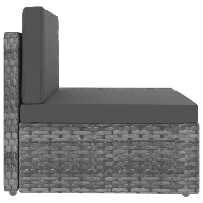 Set mobilier de grădină, 5 piese, gri, poliratan - WALTI WALTI