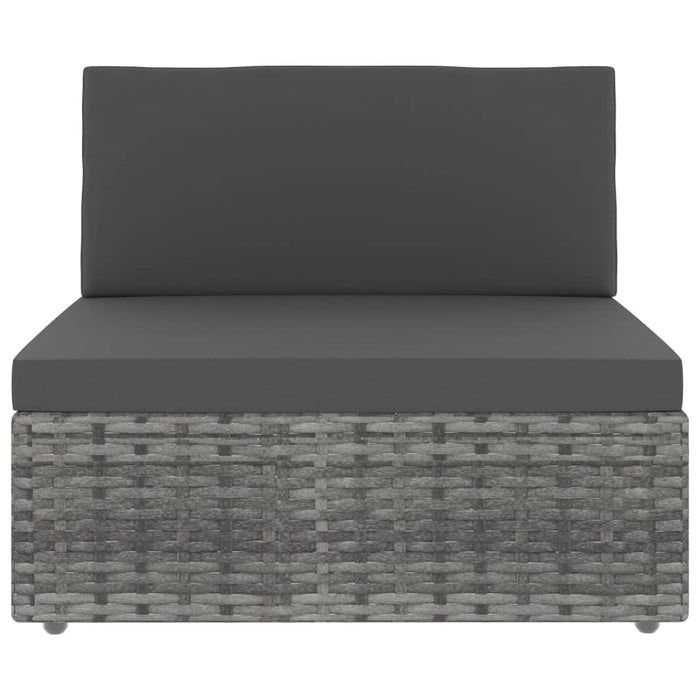 Set mobilier de grădină, 5 piese, gri, poliratan - WALTI WALTI