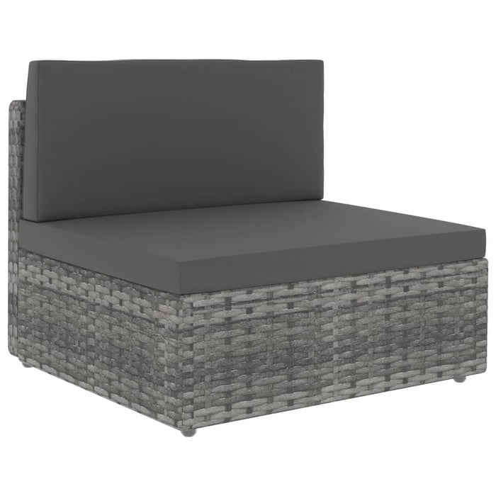 Set mobilier de grădină, 5 piese, gri, poliratan - WALTI WALTI