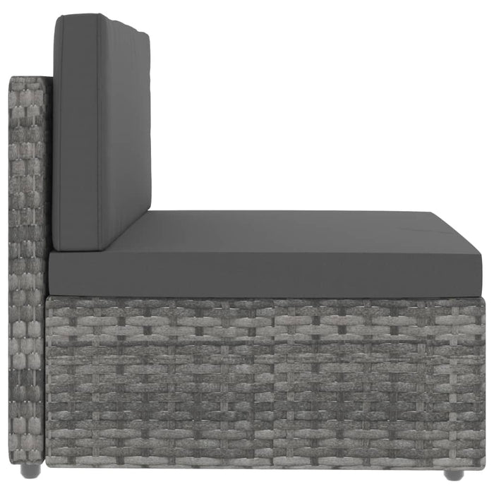 Set mobilier de grădină, 5 piese, gri, poliratan - WALTI WALTI