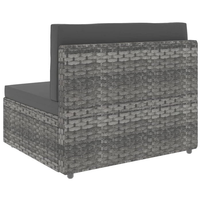 Set mobilier de grădină, 5 piese, gri, poliratan - WALTI WALTI