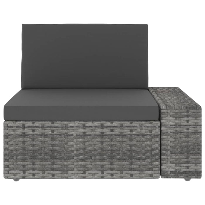 Set mobilier de grădină, 5 piese, gri, poliratan - WALTI WALTI