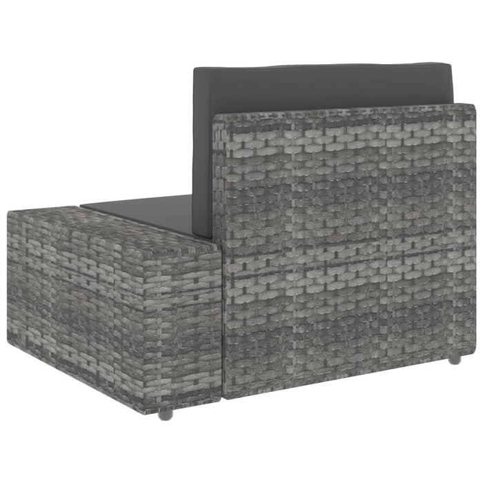 Set mobilier de grădină, 10 piese, gri, poliratan - WALTI WALTI