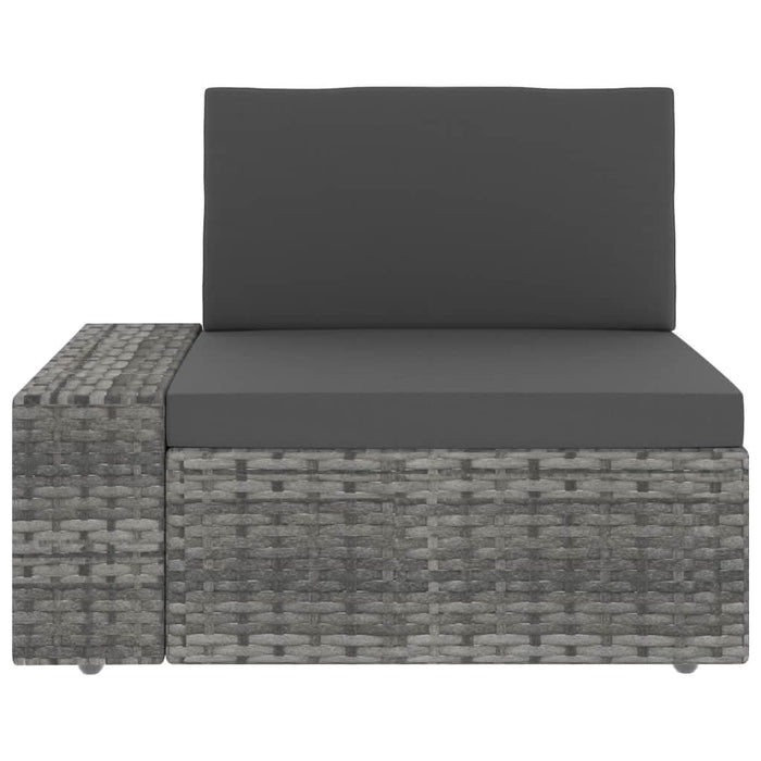 Set mobilier de grădină, 10 piese, gri, poliratan - WALTI WALTI