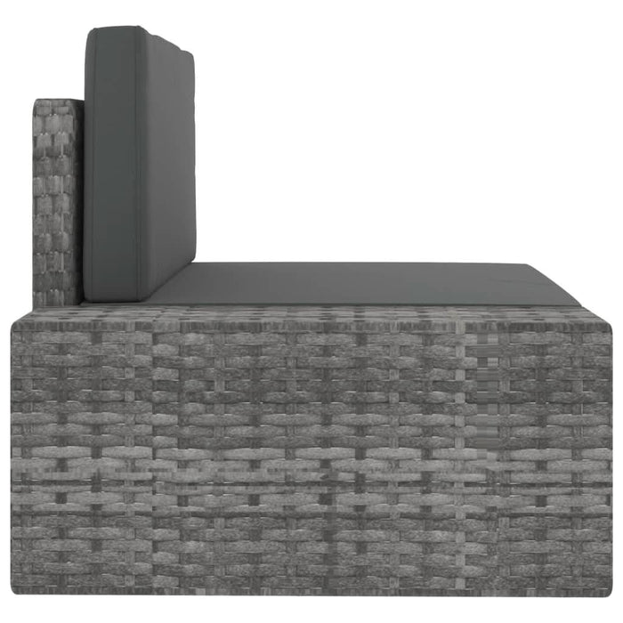 Set mobilier de grădină, 10 piese, gri, poliratan - WALTI WALTI
