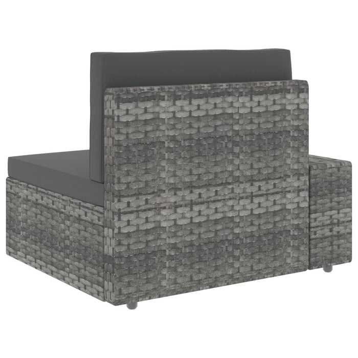 Set mobilier de grădină, 10 piese, gri, poliratan - WALTI WALTI