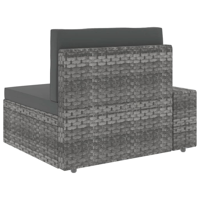 Set mobilier de grădină, 10 piese, gri, poliratan - WALTI WALTI