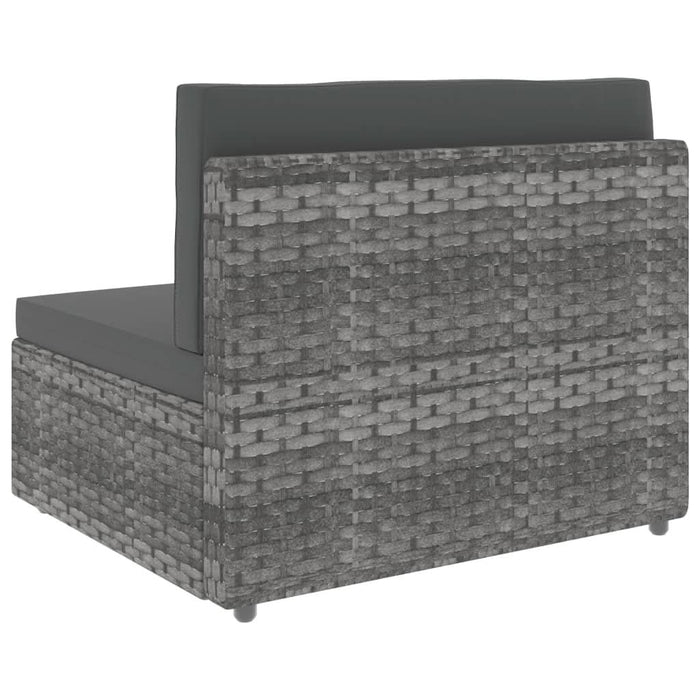 Set mobilier de grădină, 10 piese, gri, poliratan - WALTI WALTI