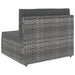 Set mobilier de grădină, 10 piese, gri, poliratan - WALTI WALTI