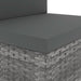 Set mobilier de grădină, 10 piese, gri, poliratan - WALTI WALTI