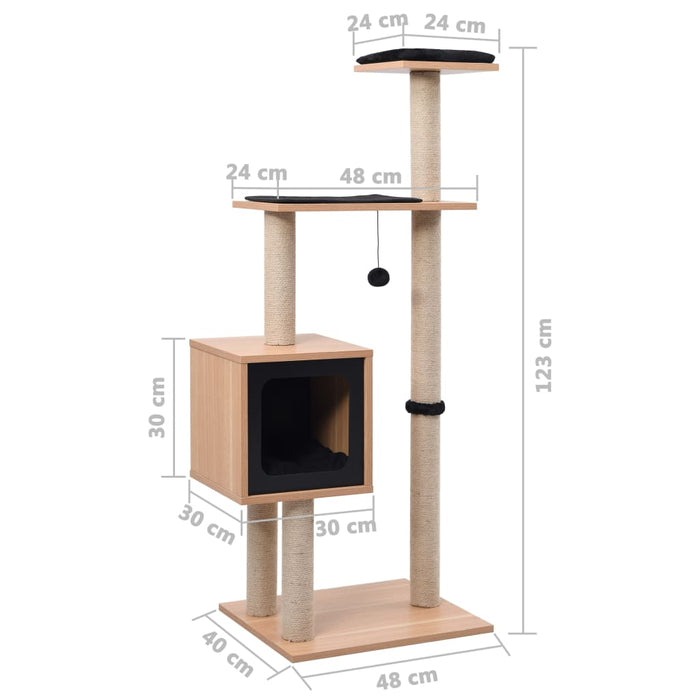 Ansamblu pentru pisici, covoraș din funie de sisal, 123 cm - WALTI WALTI