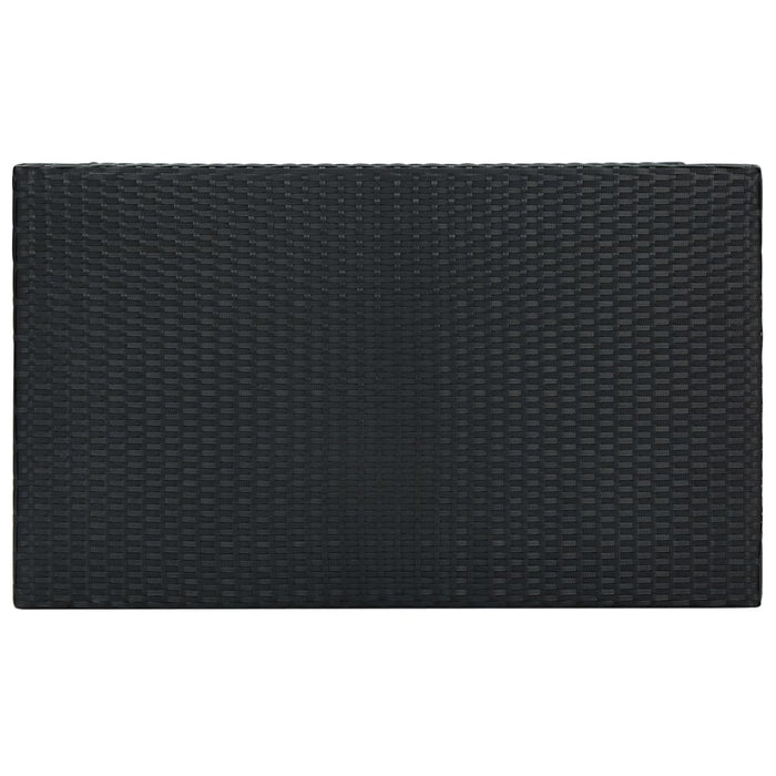 Masă de bar de grădină, negru, 100 x 60,5 x 110,5 cm, poliratan WALTI