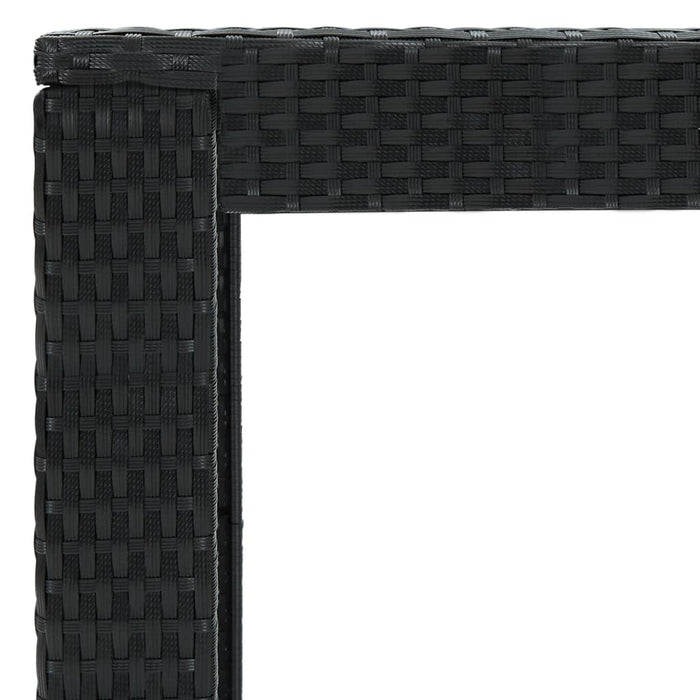 Masă de bar de grădină, negru, 100 x 60,5 x 110,5 cm, poliratan WALTI